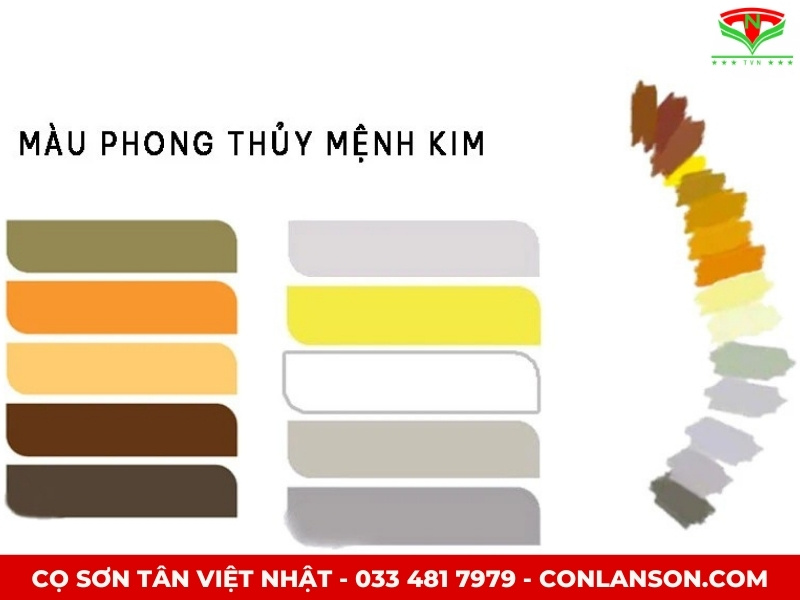 Màu phong thủy mệnh kim