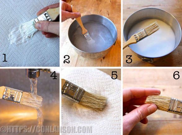 Top 3 cách làm sạch cọ sơn - Sử dụng nước xả làm mềm vải