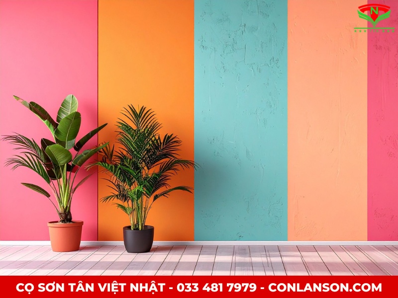 Sơn kẻ sọc tường phong cách lạ mắt