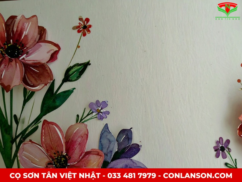 Tường sơn hoa văn